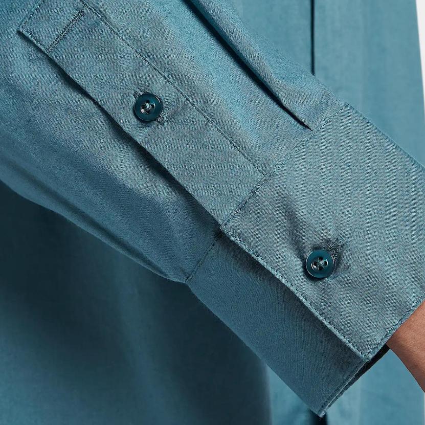 Nike Sportswear Chill Poplin Comfortable Fashion Casual Versatile Long Sleeve Shirt Women Shirts Smoke-Blue HJ0716-006