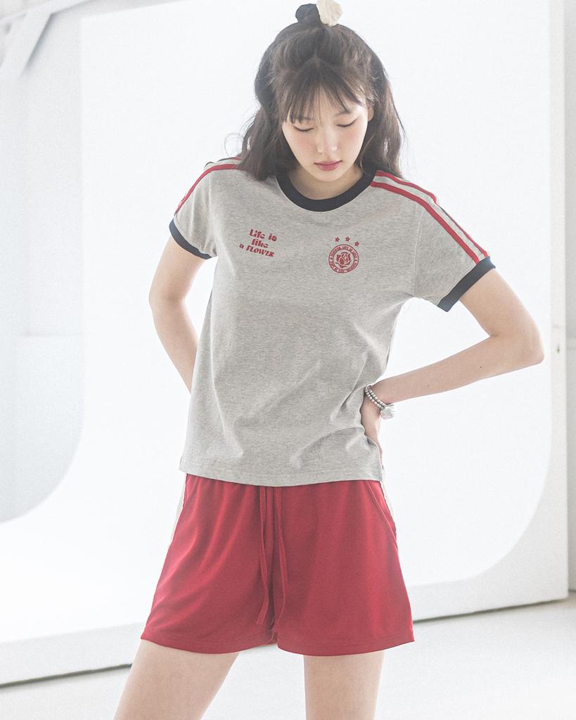 HAVISM Color Block W Llf S/S Tee(Grey)