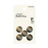 KIYOHARA Now Now Button Biomass Buffalo Button 4 Holes 5 Pieces Diameter 15mm Brown NWN4071