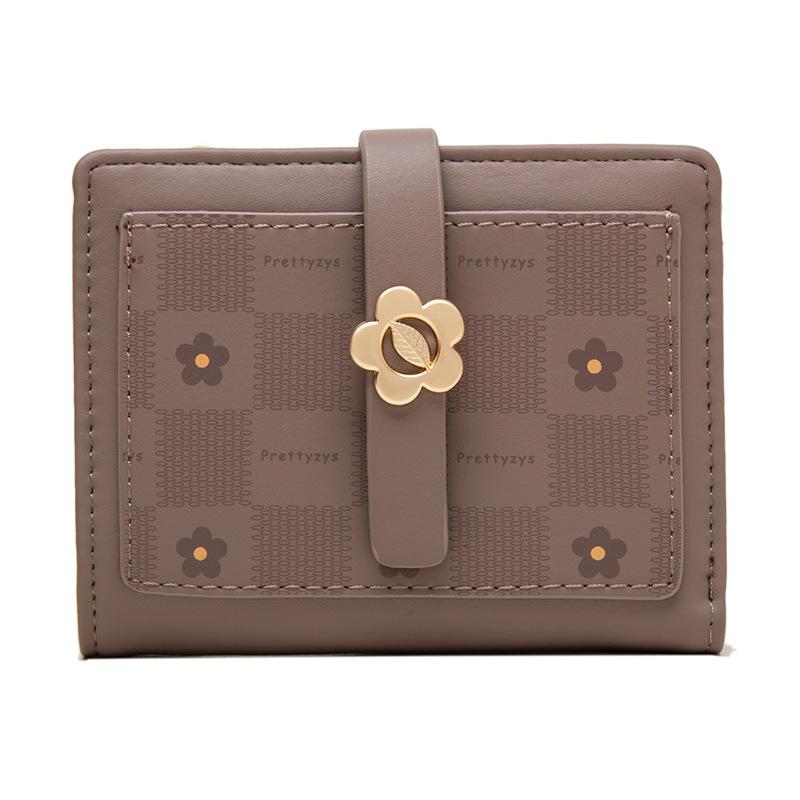 Wallet  PU Printed Zipper Folding Student Multi Slot Zipper Wallet