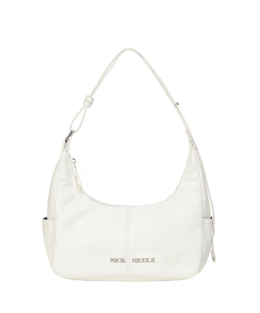 Nick&Nicole Logo Pocket Half Shoulder Bag_Ivory