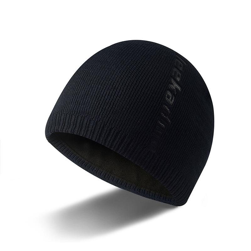 

Осенне-зимняя рельефная вязаная шапка-бини с плюшевым теплом, плюшевая шапка, зимняя шапка для велоспорта