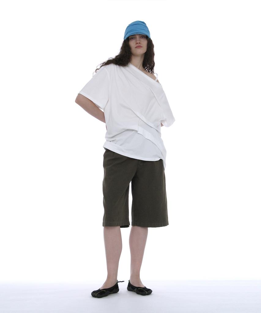 PARTIMENTO WOMEN Luched Drape Hat_Blue