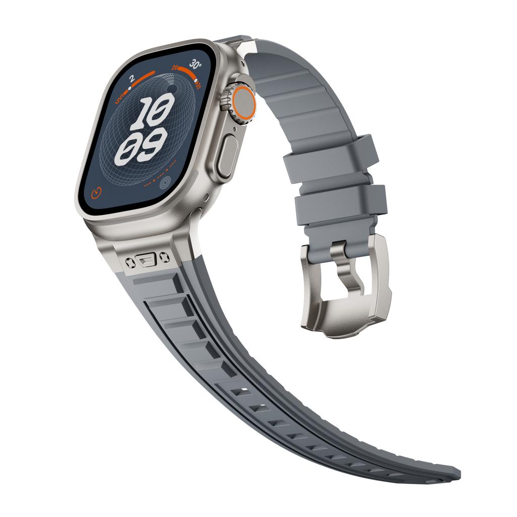 Classic Silicone Sports Strap for Apple Watch Ultra 2/1 49mm Series 9 8 7 45mm 44mm Rubber Band for IWatch 6 5 4 3 Se 44mm 42mm Bracelet
