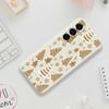 For Samsung Galaxy A17 5G Case Brown Christmas Tree Gingerbread Pattern Printing Straight Edge TPU Phone Back Cover