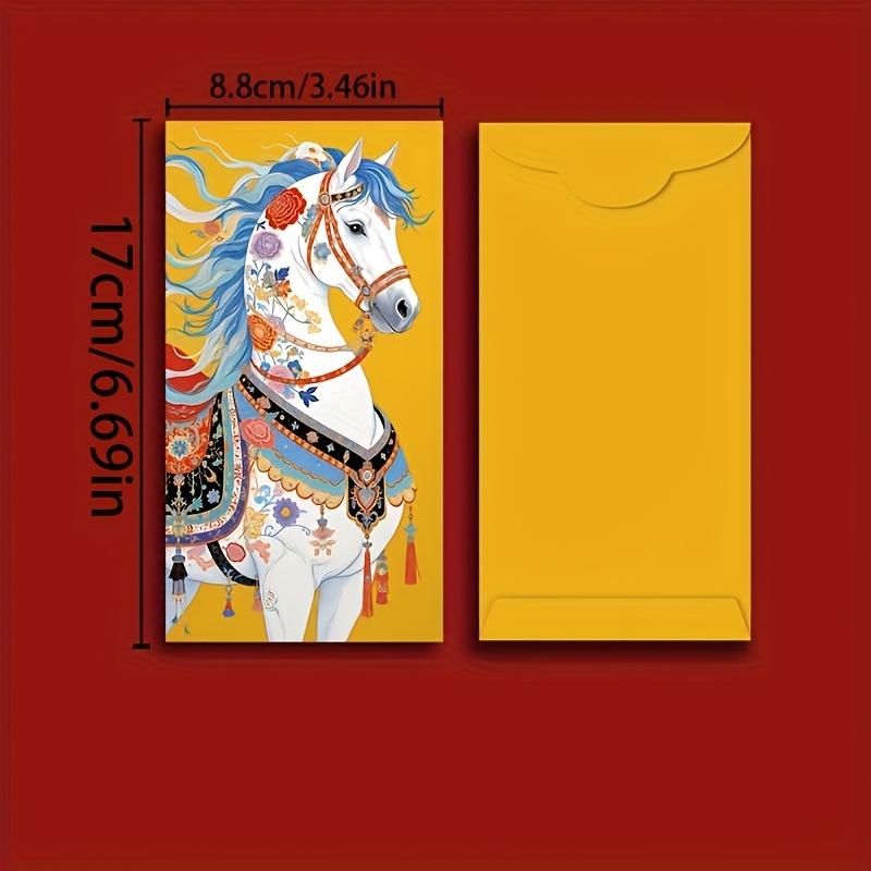 12pcs, 2026 Year of The Horse Red Envelopes , Suitable for New Year, Birthdays, or Various Festivals, 6 Styles, 2pcs Each