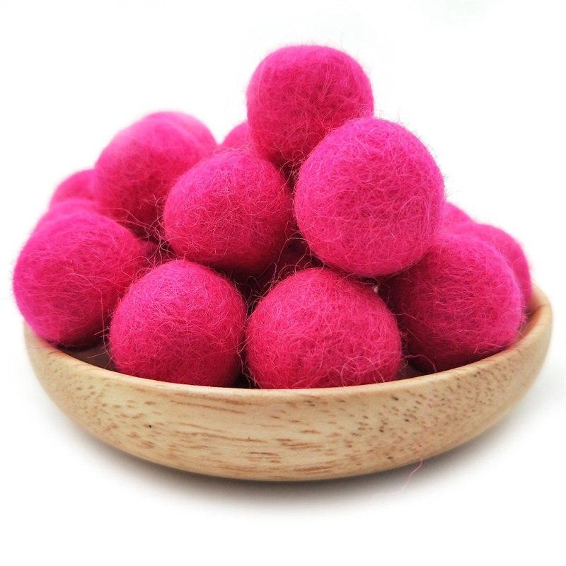 Wool Felt Ball DIY Pompons 10PC Earrings Accessories Colored Fur Ball Handmade Christmas Woolen Yarn Ball 1.5cm