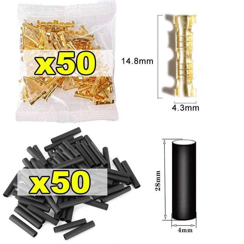 

U-Shaped Electrical Wire Connectors Set Crimp Terminals Block for Fast Wiring Cable Lock 0.5-1.5mm² with Heat Shrink Tube Kits