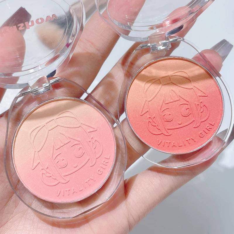 Roamwifi Gradient Blush Women's Matte Highlight Contour Compact Chin Purple Chin Blue Integrated 2023 New Arrival Brightening Red Flagship
