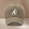 This Is a Comfortable And Trendy Adjustable Size Baseball Cap with HandWritten Letter K Pattern Unisex Easy Lightweight Curved