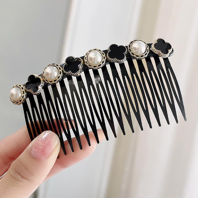 Crystal Flowers Comb Bangs Hair Clip for Women Braid Broken Hairpin Inserted Comb Pressure Pin Girls Hair Accessories Jewelry