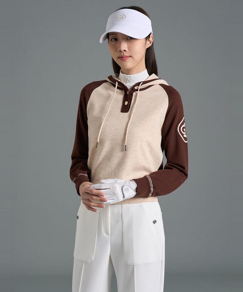 BEANPOLE GOLF Women'S Hooded Long Sleeve Pullover - Wine
