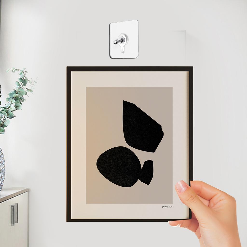 10pcs Traceless Wall Hooks Self Adhesive Picture Frame Hangers Self Adhesive Hooks Set for Home & Office Decor Silver