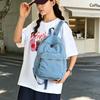 Zaino a tracolla piccolo retro in denim 1011 abbigliamento casual resistente all'usura versatile zaino in denim versione coreana zaino scolastico trendy per studenti