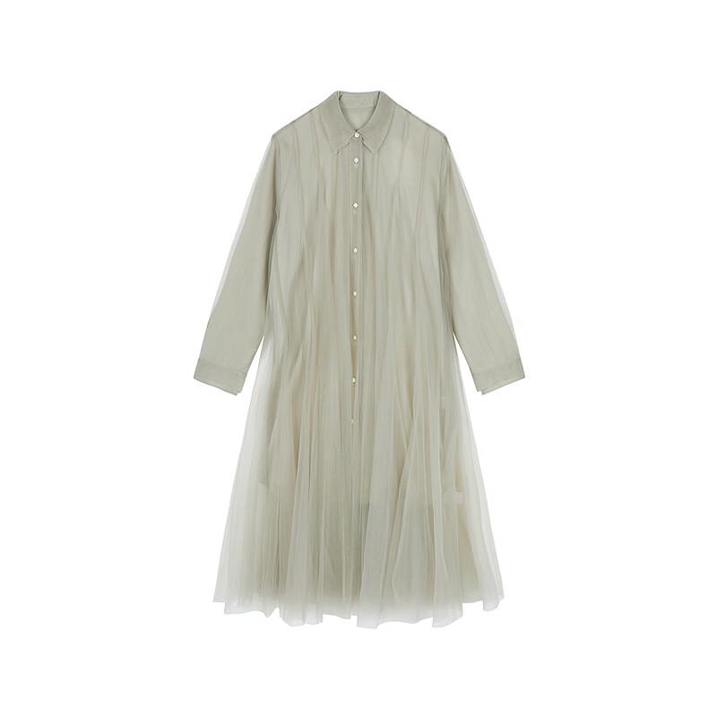 JNBY 2025 Spring A-Line Shirt Collar Dress