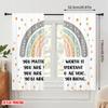 2pcs 2D Flat Printing Drapes Classroom Rainbow You Matter Fabric Without Electricity Party Decorations Perfect for Room Decor