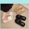 Elegant Faux Fur Round Toe Slip On Slippers For Women Chic Winter Indoor Footwear