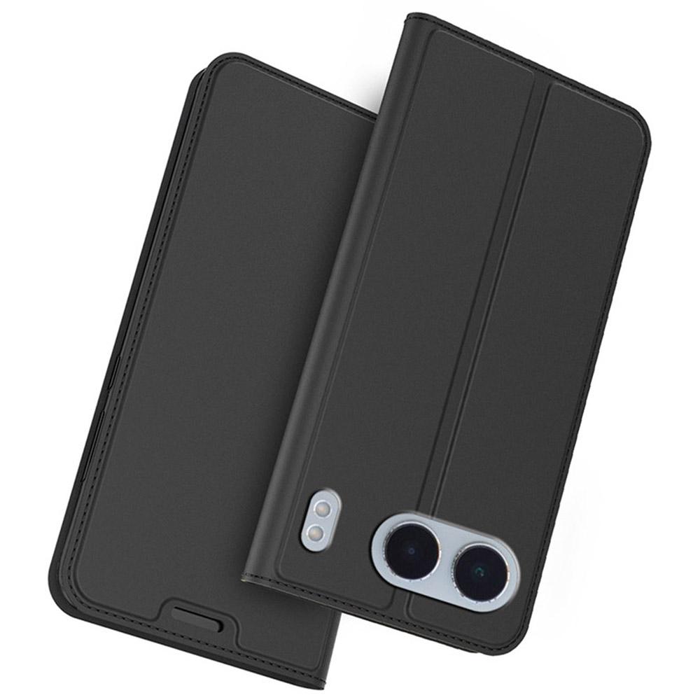 

For OnePlus Nord 4 Case PU Leather Phone Cover with Card Holder Stand Magnetic Closure Black