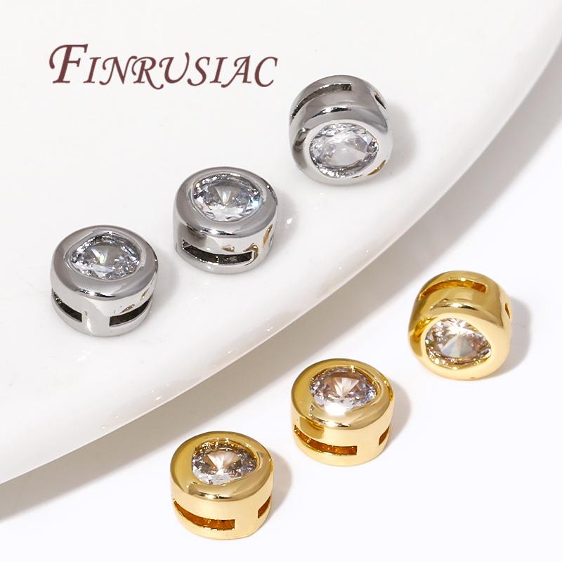 2/4/6Pcs Round Spacer Bead For Jewelry Making 18K Gold Plated Separators For Beads,Metal Beads,DIY Beading Accessories Findings