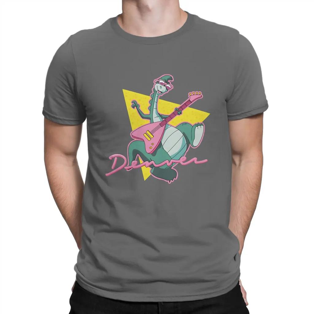 The Last Dinosaur T-Shirt Men Denver Vintage Cotton Tees Crew Neck Short Sleeve T Shirt Birthday Gift Clothes