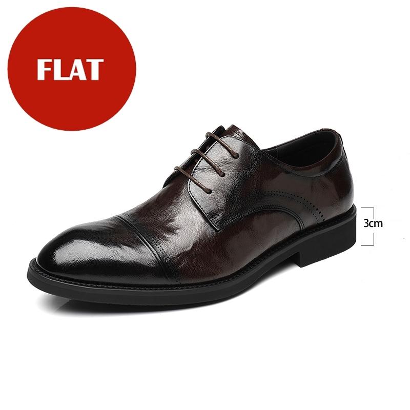 

Fashion Man Elevator Shoes Business Dress Leather Shoes 3/6/8cm Men Formal Shoes High Quality Men Oxfords Versatile Wedding Shoes 38