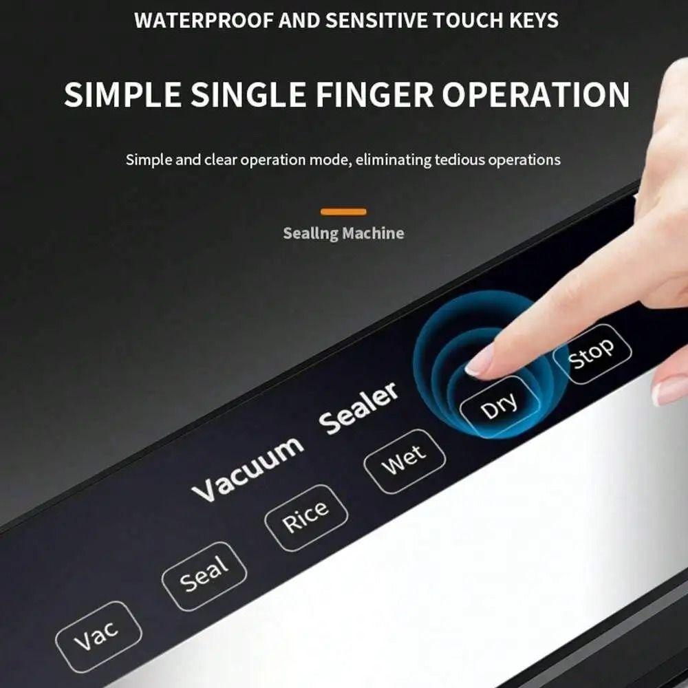 Touch Button Electric Vacuum Sealer Multiple Modes Food Saver Vacuum Sealer  Powder Oil Packaging