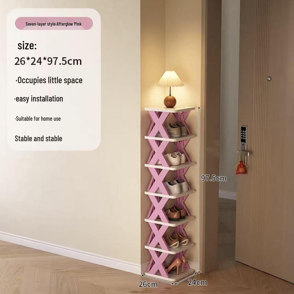 Space-Saving Dustproof Folding Shoe Rack for Narrow Entryways, Offices, or Dorms