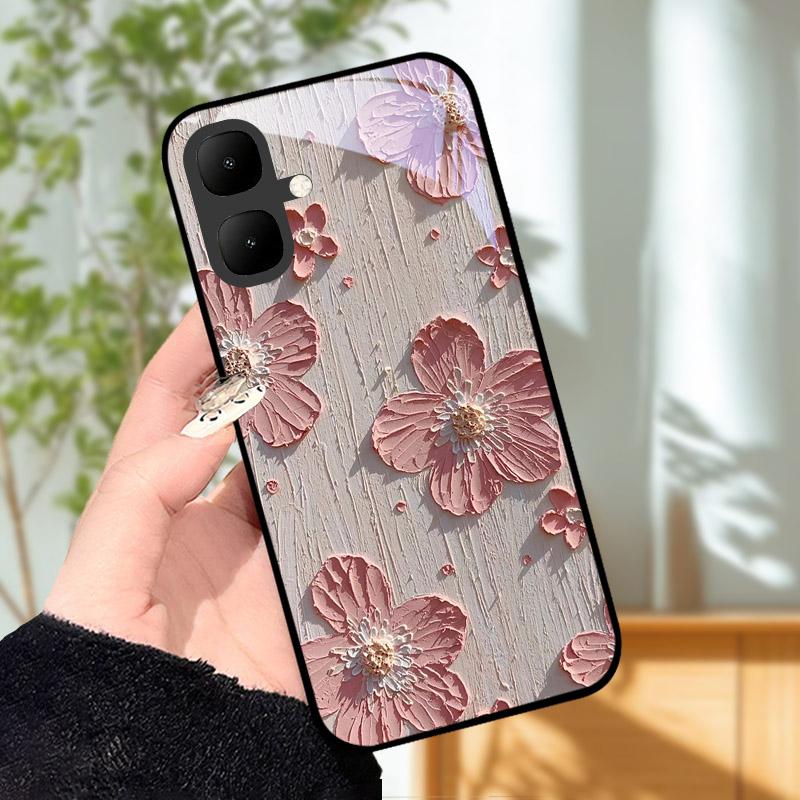 For Infinix Smart 10 X6725 Case Tempered Glass Shockproof Back Cover Phone Cases For Tecno Pop 10 Camera Protective Shell Fundas