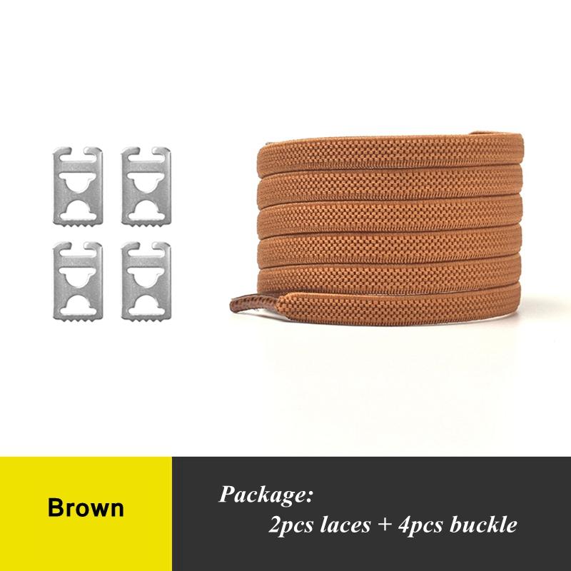 No Tie Shoelaces with Elastic and Stainless Steel Anchors Flat Shoe Laces For Sneakers Tieless Shoelace For All Adult Kid Shoes