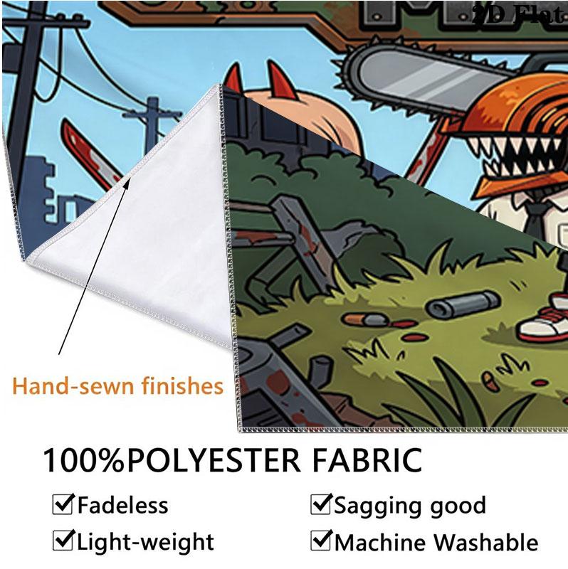Chainsaw Man Wall Tapestry Aesthetic Wall Hanging Printed Fabric Blanket Decorative Tapestries For Bedroom Living Room Home Decor