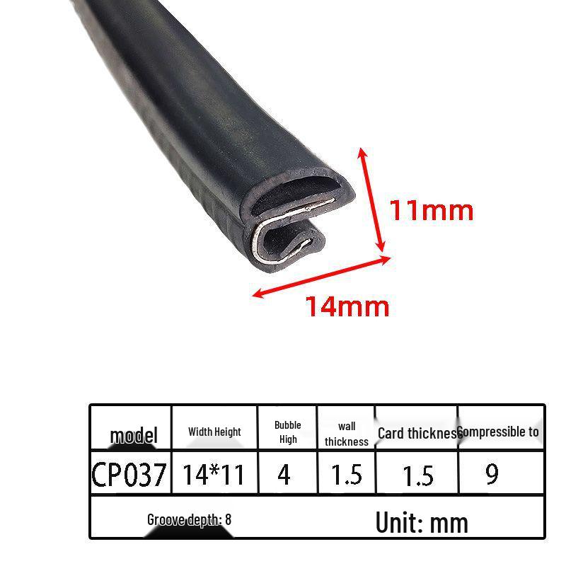 Customizable EPDM U-Shaped Rubber Sealing Strip for Electrical Cabinets and Car Doors