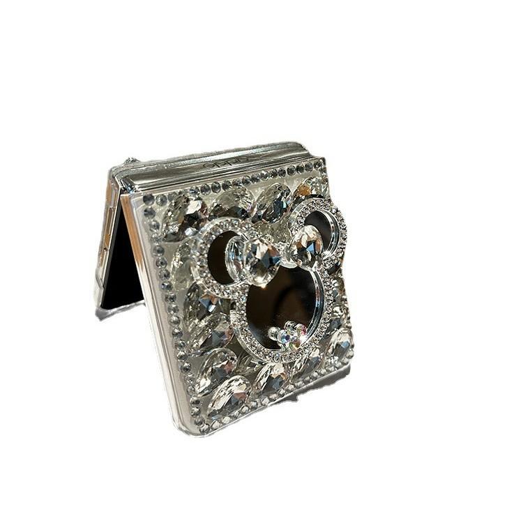 Applicable To OPPO FindN2Flip Rhinestone Mobile Phone Case Mickey Mirror FindN2 Full Diamond All-inclusive Female Protective Case