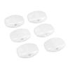6Pcs Guitar Tuning Peg Buttons Plastic Comfortable Grip Tuner Buttons for Electric Acoustic Guitar White