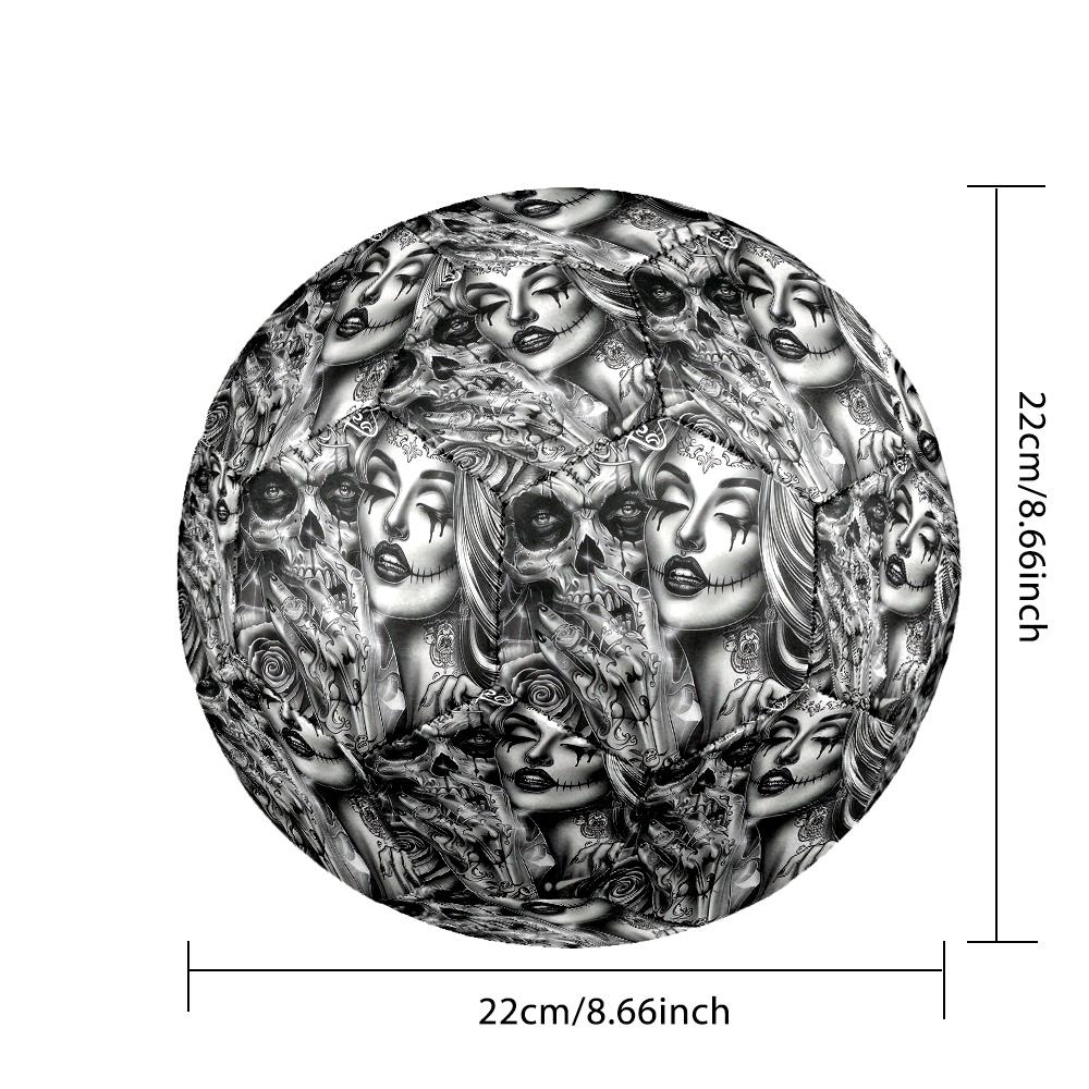Mexico Skull Indoor Soccer Ball Size 5 Colorful All Ages Machine Stitched PVC Competition Ready Durable High-Bounce