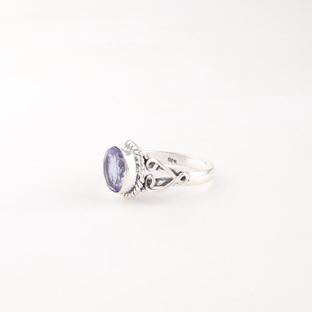 Iolite Gemstone 925 Sterling Silver Jewelry Handmade September Birthstone Ring RR-8-1