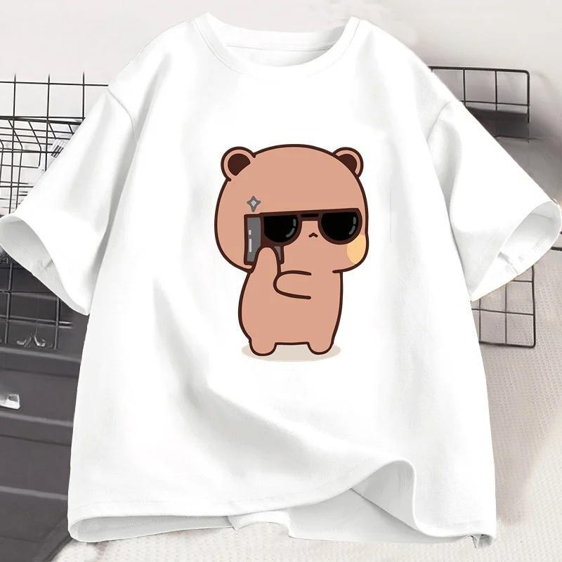 Bubu Dudu Couple Tshirt Panda Is A Spy Love Event Couple Tshirt Cute Comfortable Soft Cotton Tshirt Women Mens Clothing