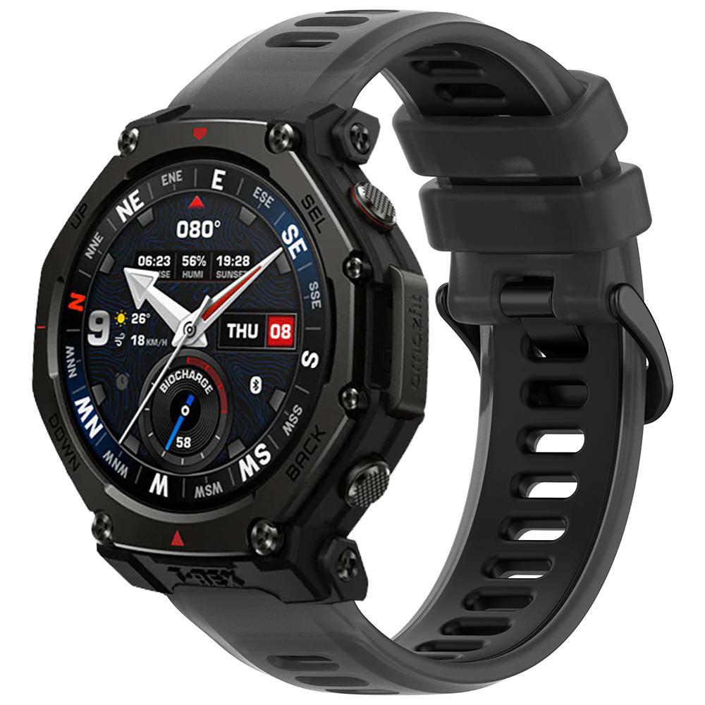 

20/22mm Semi-Transparent Jelly Color Silicone Strap For Amazfit T-Rex3 Pro 48/44mm Bracelet Band Active 2 Helio Balance 2 Bip 6 Self-test width 22mm