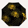 1pc Bee Honeycomb Automatic Open/close Folding Compact Umbrella, 8-Rib Sturdy Canopy, Lightweight Portable, Commuting Use, Gift,061
