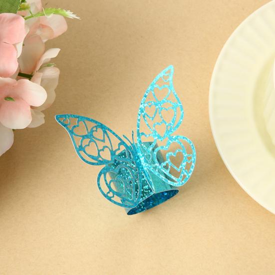 10 Pcs 3D Butterfly Gift Wrap Hollow Butterfly Glitter Wrapping Ribbon for Craft Floral Wedding Gift Wrapping