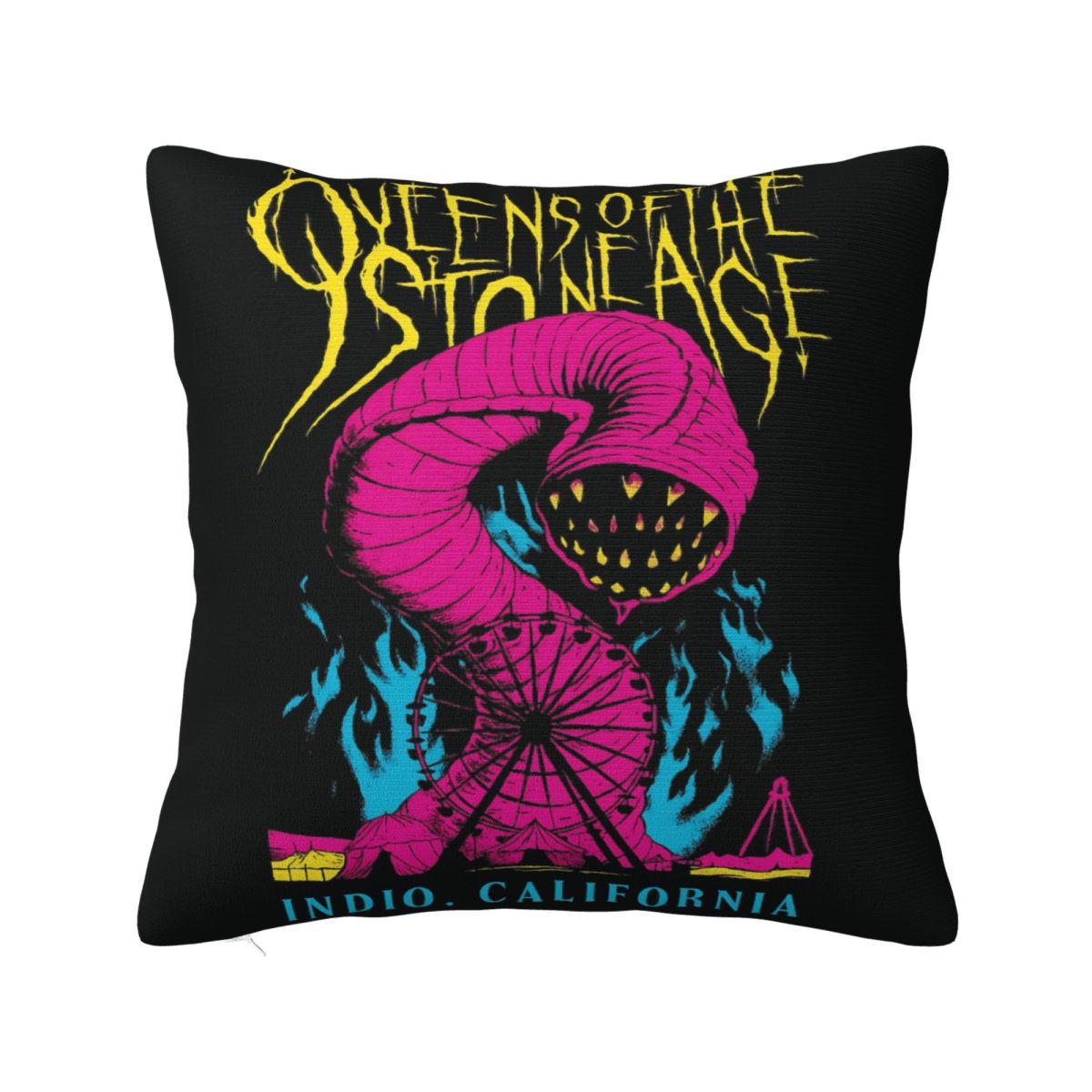 

Pillow Cover Queens Of The Stone Age Music Band Printed Cushion Cover American Rock Music Pillow Case For Home Decor Pillowcases 12x12Inch