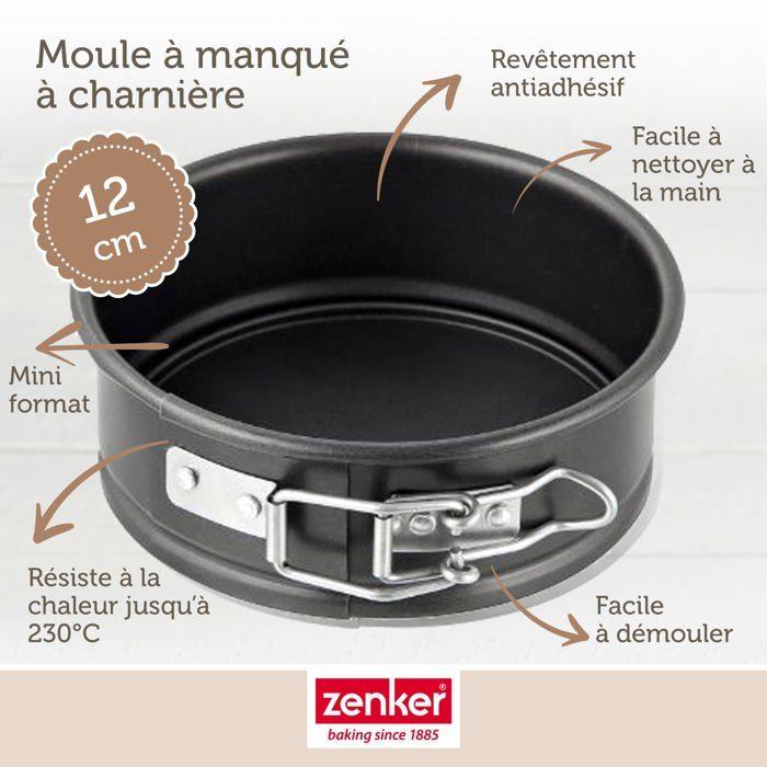 Moule à manqué - zenker - mini 12 cm - acier inoxydable - anti-adhérent - pour 1-2 personnes