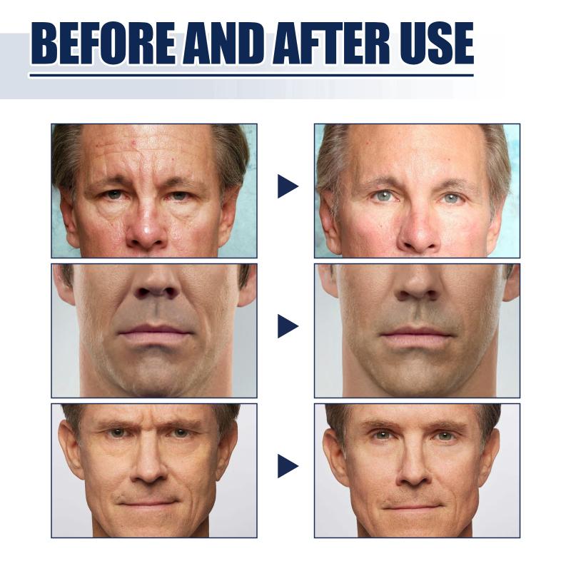 Mens Anti Aging Facelift Firming Set Reduces Wrinkle and Lines Smooth Skin Tighten Nasolabial Folds Evening Routine