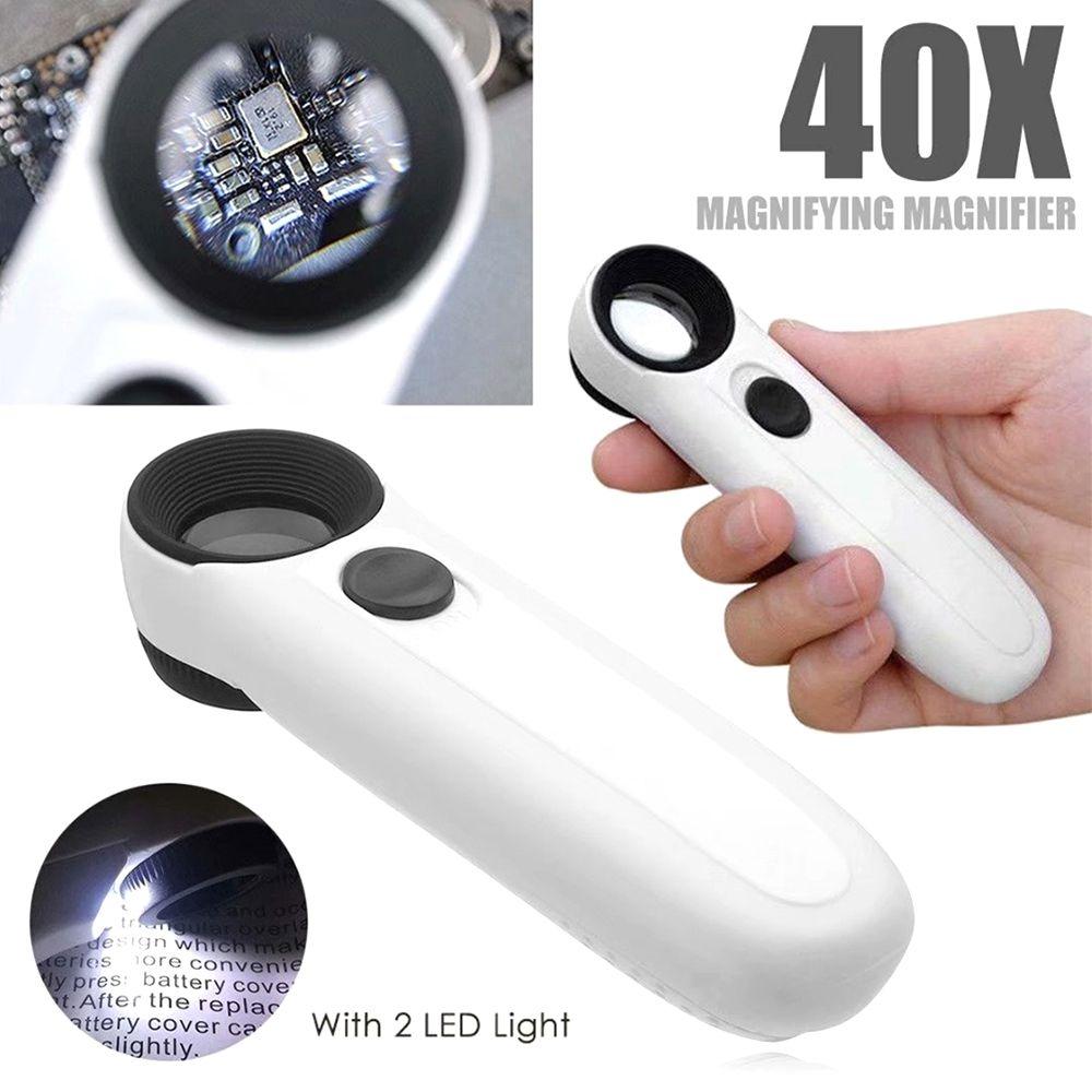 

For Circuit Boards Hallmarks Jewelry Handheld Glass Loupe LED Light Magnifying Microscope Magnifier