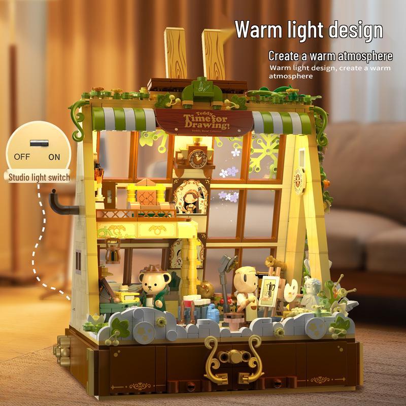 Jihu Teddy Overload Space Bear Astronaut Building Blocks Toy Set