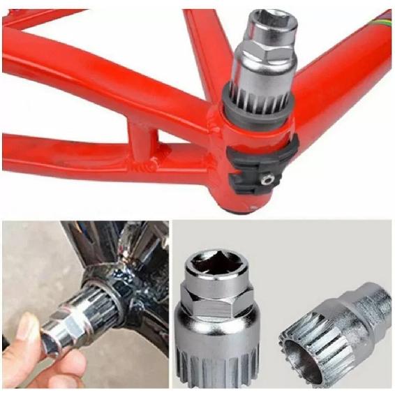 9PCS Bike Repair Tool Kit Crank Chain Cutter Extractor Freewheel Puller Crank Puller Spoke Wrench Complete Bike Maintenance Kits