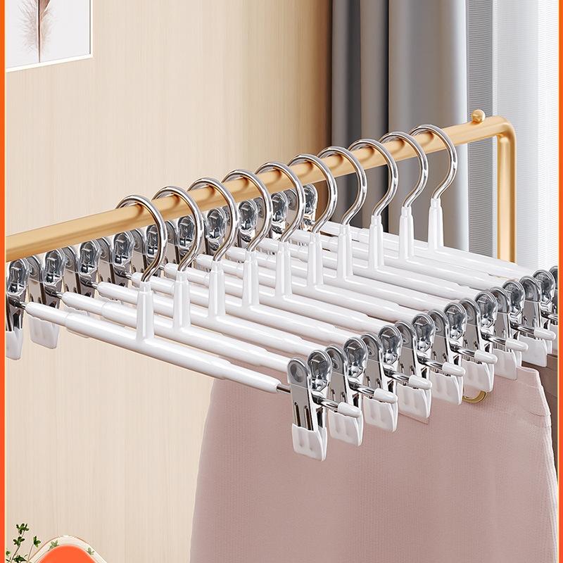 Pants Rack Pants Clip Hanger Pants Storage Household Non-Marking Non-Slip Jk Hanging Clothes Stainless Steel Skirt Clip Drying Delivery