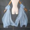Elegante Hanfu Cinese Maniche ad Acqua Pizzo Organza Allacciatura Fluttuante Fata Pizzo Sciarpa Manica a Braccio Accessorio Danza Etnica