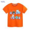 Little Maven 2026 Summer New Kids Clothes Baby Boys Children's Clothing Cartoon Excavator T-shirts Cotton Kids 2-7 Years