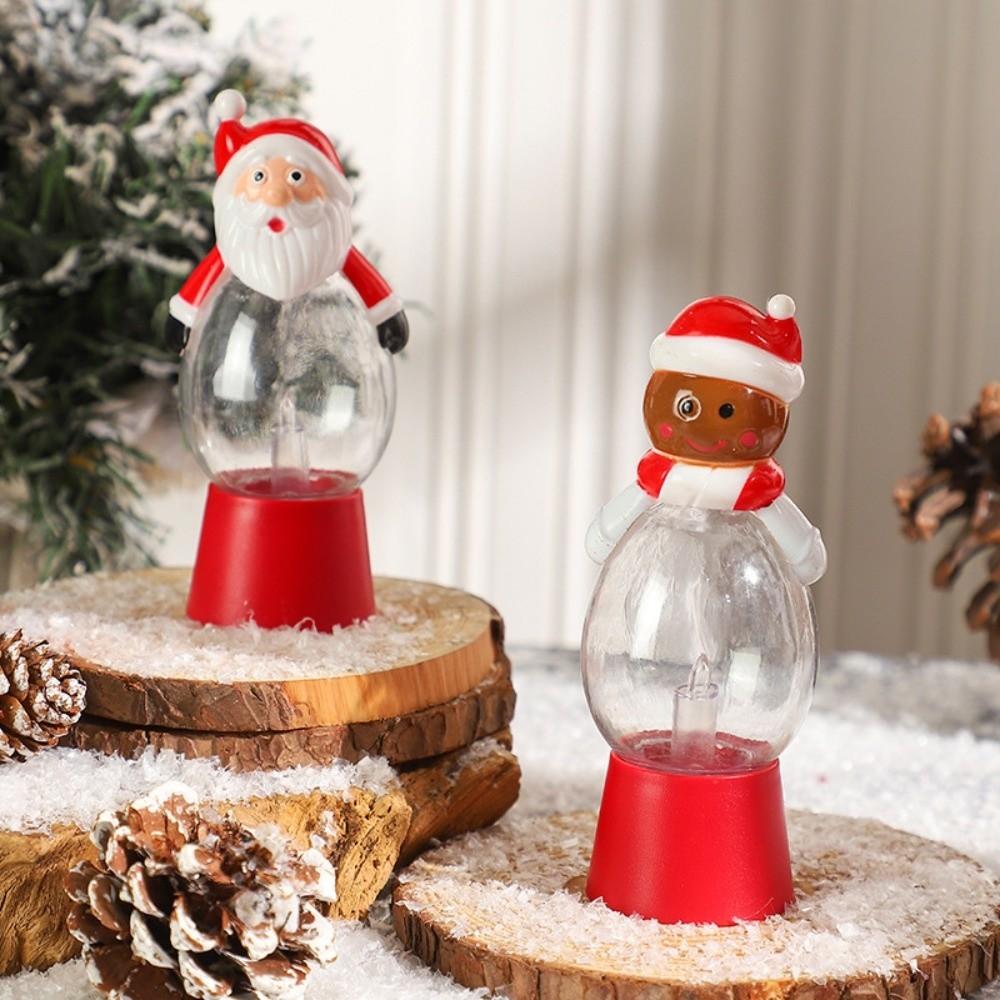 Clear Shell Christmas Night Light Warm Glow Snowman Atmosphere Light  Bedroom Bedside