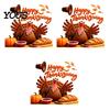 Seasonal Party Supplies Autumn Thanksgiving Turkey Window Static Sticker, Decorative Removable PVC Decals, Harvest Festival Art Theme Wall Clings